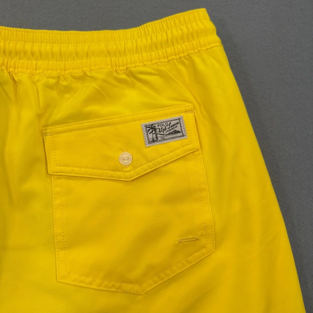 Polo Ralph Lauren Mens XXL Yellow Traveler Swim Trunks NWT